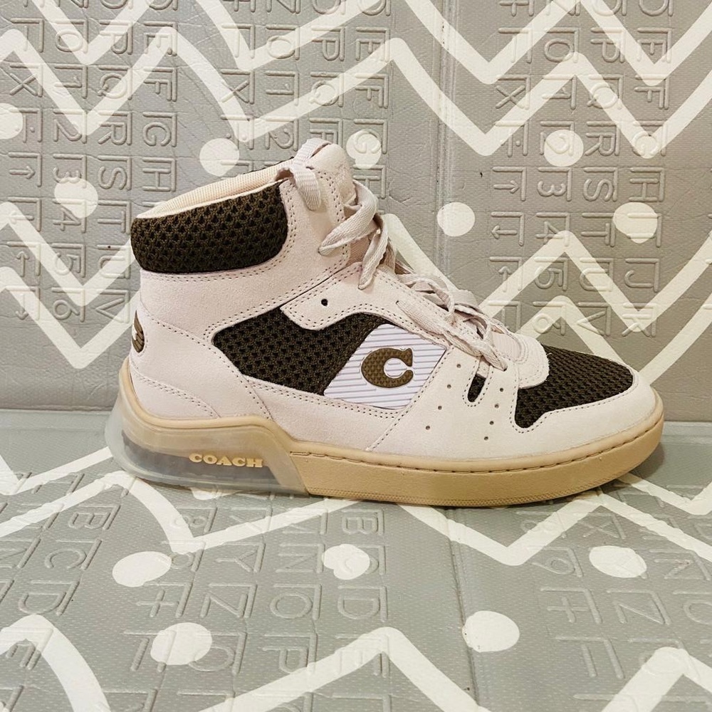 Coach Men's High-Top Sneakers - Cream and Brown Limited Adition